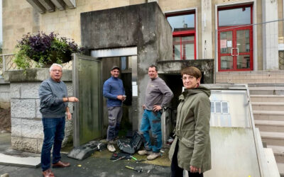 Les travaux pour faciliter l’accessibilité à la mairie ont débuté.