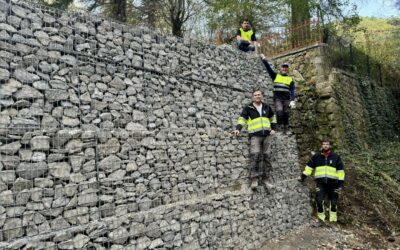 Travaux du mur de soutènement de la montée du Sous-Bois